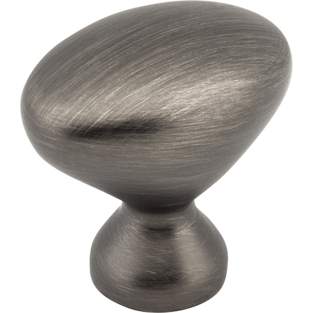Elements 1-1/4" Overall Length Brushed Pewter Oval Merryville Cabinet Knob 897L-BNBDL